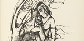 Karl Hofer. Plate 4 (folio 10) from Liebesgedichte (Love Poems). 1922