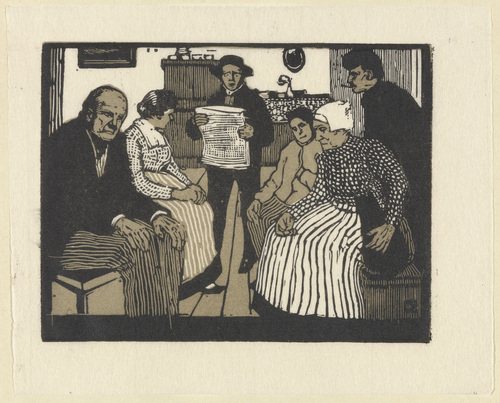 Emil Orlik. Newspaper (Die Zeitung) from Small Woodcuts (Kleine Holzschnitte). 1920 (prints executed 1896-1899)