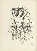 Karl Hofer. Plate 5 (folio 11 verso) from Liebesgedichte (Love Poems). 1922