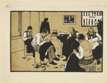 Emil Orlik. Tailor's Workshop by Orlik in Prague (Schneiderwerkstatt bei Orlik in Prag) from Small Woodcuts (Kleine Holzschnitte). 1920 (prints executed 1896-1899)