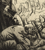 Otto Dix. Ration Carrying near Pilkem (Essenholer bei Pilkem) from The War (Der Krieg). (1924)