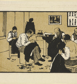 Emil Orlik. Tailor's Workshop by Orlik in Prague (Schneiderwerkstatt bei Orlik in Prag) from Small Woodcuts (Kleine Holzschnitte). 1920 (prints executed 1896-1899)