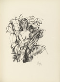 Karl Hofer. Plate 6 (folio 13) from Liebesgedichte (Love Poems). 1922