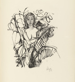 Karl Hofer. Plate 6 (folio 13) from Liebesgedichte (Love Poems). 1922