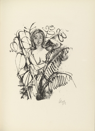 Karl Hofer. Plate 6 (folio 13) from Liebesgedichte (Love Poems). 1922