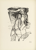 Karl Hofer. Plate 7 (folio 14 verso) from Liebesgedichte (Love Poems). 1922