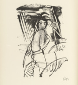 Karl Hofer. Plate 7 (folio 14 verso) from Liebesgedichte (Love Poems). 1922