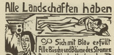 Ernst Ludwig Kirchner. All Landscapes Have... (Alle Landschaften haben...) (plate, page 14) from Umbra vitae (Shadow of Life). 1924