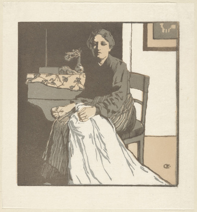 Emil Orlik. Seamstress (Näherin) from Small Woodcuts (Kleine Holzschnitte). 1920 (prints executed 1896-1899)