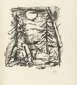 Karl Hofer. Plate 8 (folio 16) from Liebesgedichte (Love Poems). 1922
