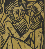 Max Pechstein. Consolation (Tröstung) (back cover) from the deluxe edition of Almanach auf das Jahr 1920. 1920 (print executed 1919)