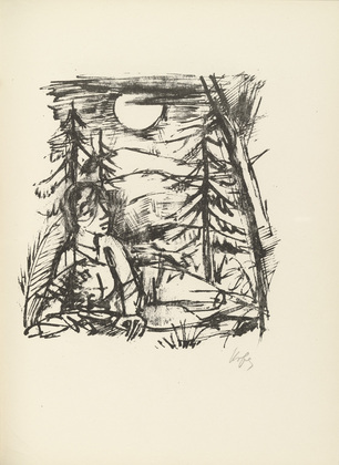 Karl Hofer. Plate 8 (folio 16) from Liebesgedichte (Love Poems). 1922