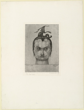 Paul Klee. Menacing Head (Drohendes Haupt) from the series Inventions (Inventionen). 1905