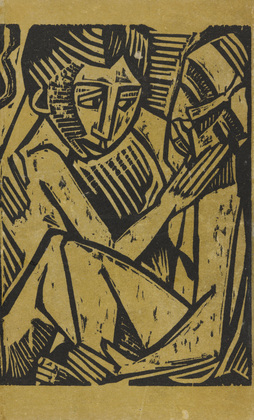 Max Pechstein. Consolation (Tröstung) (back cover) from the deluxe edition of Almanach auf das Jahr 1920. 1920 (print executed 1919)