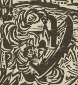Ernst Ludwig Kirchner. With Travelling Ships (Mit den fahrenden Schiffen) (headpiece, page 15) from Umbra vitae (Shadow of Life). 1924
