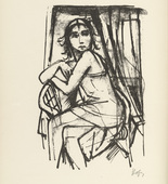 Karl Hofer. Plate 9 (folio 17) from Liebesgedichte (Love Poems). 1922