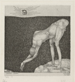 Paul Klee. A Man Sinking Before the Crown (Ein Mann versinkt vor der Krone) from the series Inventions (Inventionen). 1904
