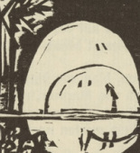 Ernst Ludwig Kirchner. Moon (Mond) (headpiece, page 17) from Umbra vitae (Shadow of Life). 1924