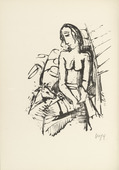 Karl Hofer. Plate 11 (folio 20 verso) from Liebesgedichte (Love Poems). 1922