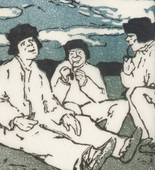 Emil Orlik. Resting Slovaks (Rast der Slowaken) from Small Woodcuts (Kleine Holzschnitte). 1920 (prints executed 1896-1899)