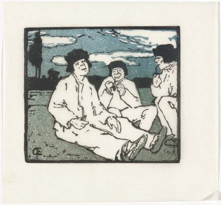 Emil Orlik. Resting Slovaks (Rast der Slowaken) from Small Woodcuts (Kleine Holzschnitte). 1920 (prints executed 1896-1899)