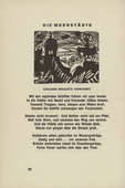 Ernst Ludwig Kirchner. The Sea Cities (Die Meerstädte) (headpiece, page 20) from Umbra vitae (Shadow of Life). 1924