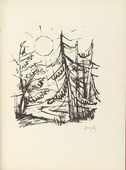 Karl Hofer. Plate 12 (folio 22) from Liebesgedichte (Love Poems). 1922