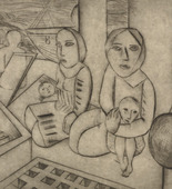 Lasar Segall. Group of Emigrants on Deck (Grupo de emigrantes no tombadilho) from the series Emigrants (Emigrantes). 1928