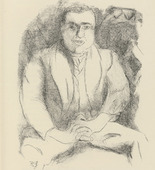 Rudolf Grossmann. The Art Dealer (Der Kunsthändler) (plate, after p. 148) from Ganymed. Blätter der Marées-Gesellschaft, vol. 1. 1919