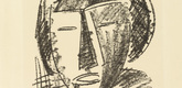Karl Schmidt-Rottluff. Head (Kopf) from the portfolio Seventeen Lithographs (Siebzehn Steinzeichnungen). (1921)