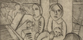 Lasar Segall. Group of Emigrants on Deck (Grupo de emigrantes no tombadilho) from the series Emigrants (Emigrantes). 1928