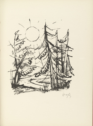 Karl Hofer. Plate 12 (folio 22) from Liebesgedichte (Love Poems). 1922