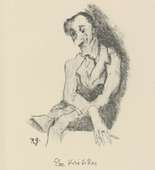 Rudolf Grossmann. The Critic (Der Kritiker) (plate, after p. 152) from Ganymed. Blätter der Marées-Gesellschaft, vol. 1. 1919