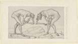 Paul Klee. Two Men Meet, Each Believing the Other to Be of Higher Rank (Zwei Männer, einander in höherer Stellung vermutend, begegnen sich) from the series Inventions (Inventionen). 1903