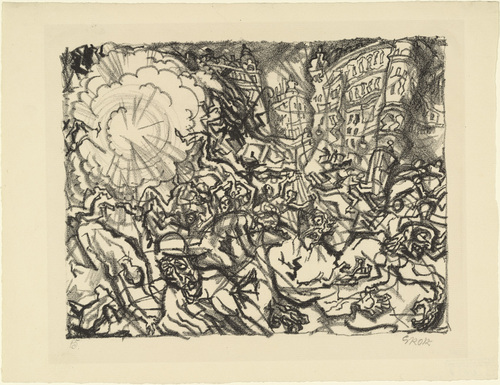 George Grosz. Attack (Attentat). (1915)