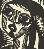 Karl Schmidt-Rottluff. Girl with Braids (Mädchen mit Zöpfen) (plate, loose leaf) from the periodical Das Kunstblatt, vol. 2, no. 2 (Feb 1918). 1918 (executed 1917)