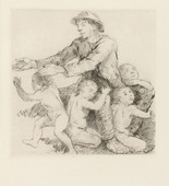 Adolf Ferdinand Schinnerer. The Children's Shepherd (Der Kinderhirte) (plate, preceding p. 73) from Ganymed. Blätter der Marées-Gesellschaft, vol. 3. 1921