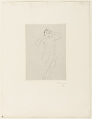 Hans Purrmann. Seated Nude (Sitzender Mädchenakt mit erhobenen Armen). (c. 1920)