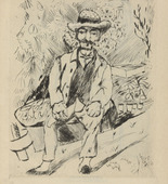 Rudolf Grossmann. The Old Gardener (Der alte Gärtner) (plate, after p. 148) from Ganymed. Blätter der Marées-Gesellschaft, vol. 3. 1921