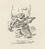 Alfred Kubin. Jeremiah (Jeremias) (plate, after p. 152) from Ganymed. Blätter der Marées-Gesellschaft, vol. 3. 1921