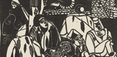 Heinrich Campendonk. The Beggar after Brueghel (Der Bettler nach Brueghel) (plate, after p. 144) from Ganymed. Blätter der Marées-Gesellschaft, vol. 4. 1922