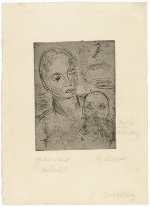 Wilhelm Lehmbruck. Mother and Child, Small (Mutter und Kind, klein). (1915)