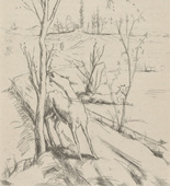 Felix Meseck. Landscape with Goats (Landschaft mit Ziegen) (plate, after p. 248) from Ganymed. Blätter der Marées-Gesellschaft, vol. 4. 1922