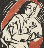 Erich Heckel. Woman (Frau) (plate, after p. 124) from Ganymed. Blätter der Marées-Gesellschaft , vol. 5. 1925 (print executed 1913)