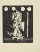 Siegfried Schott. Una Sancta Cubica (Una Sancta Cubica) from the periodical Kündung, vol. 1, no. 7, 8 (July, August 1921). 1921