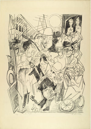 Max Beckmann. The Street (plate 3) [Die Strasse (Blatt 3)] from Hell (Die Hölle). (1919)