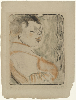 Max Pechstein. Cabaret Singer (Chansonette). 1909