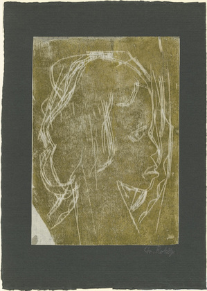 Christian Rohlfs. Profile of a Young Girl (Mädchenkopf, Profil). (c. 1911)