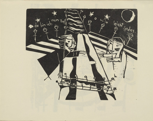 Siegfried Schott. Death (Der Tod) from the periodical Kündung, vol. 1, no. 7, 8 (July, August 1921). 1921