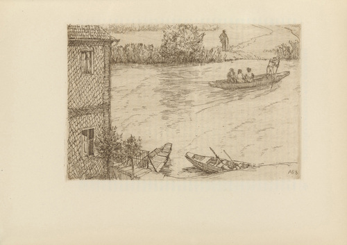 Adolf Ferdinand Schinnerer. Crossing (Überfahrt) (plate, after p. 160) from Ganymed. Blätter der Marées-Gesellschaft, vol. 5. 1925 (print executed 1923)